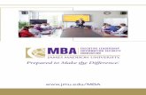 2017 JMU COB MBA Brochure for Web - jmu.edu · JMU MBA Program Recognitions The MBA program has consistently ranked among the nation’s best, recognized for the quality of student