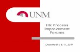 HR Process Improvement Forums - Human Resources · 01/11/2014 · HR Process Improvement Forums ... • Focus on on-going training and professional growth ... HRTC Website Patricia