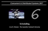 Scheduling - Research School of Computer Science Scheduling... · Shortest Remaining Time First (SRTF) 0 5 10152025 30354045time (Ti, Ci) ... G Better averages than Feedback scheduling