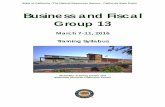 Business and Fiscal Group 13 - California State Parks and f 13.pdf · California State Parks ... 0830-1200 Monthly CAL-Card Packets Hosmann/Willis/ ... BUSINESS AND FISCAL GROUP 13