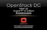 Meet Up August 9 at 6:30pm @warehousedcfiles.meetup.com/2979972/OpenStack DC_August 9th.pdfTHANK YOU TO OUR SPONSOR, Meet our OpenStack DC Organizers Haisam Ido Kapil Thangavelu Matthew