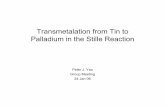 Transmetalation from Tin to Palladium in the Stille Reaction · Transmetalation from Tin to Palladium in the Stille Reaction ... Geometry and Coordination at Palladium ... 24Jan06.ppt