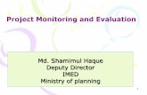 Md. Shamimul Haque Deputy Director IMED · Md. Shamimul Haque Deputy Director IMED ... Major Functions of IMED Monitoring: Monitoring ... ECNEC End of Quarter