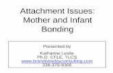 Attachment Issues: Mother and Infant Bonding - …ncids.org/Defender Training/2008 Parent Attorney Conference...Attachment Issues: Mother and Infant Bonding Presented by ... • Cocaine