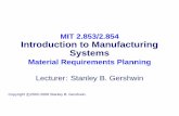 MIT 2.853/2.854 Introduction to Manufacturing … OpenCourseWare  2.854 / 2.853 Introduction To Manufacturing Systems Fall 2016
