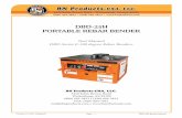 DBD-25H PORTABLE REBAR BENDER - BN Products · DBD-25H PORTABLE REBAR BENDER ... or 600N/mm2” as they will either crack and fly out or cause machine failure. ... Slide the rebar