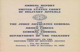 Annual Reports of the United States Court of Military … OF THE JUDGE ADVOCATE GENE'RAL OF THE ARMY REPORT OF THE JUDGE ADVOCATE GENERAL OF THE NAVY REPORT OF THE JUDGE ADVOCATE GENERAL