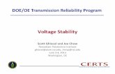 Voltage Stability - Department of Energy · – SCE voltage stability analysis report ... • Extend to system‐wide voltage stability analysis – Implementation in commercial power