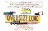 TMS permit manual - Maryland Permit Manual Maryland State Highway Administration Office of Traffic & Safety Motor Carrier Division ... ESCORTS – GENERAL CONDITIONS ...