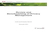Review and Benchmarking of Privacy Management - …€¦ · Annex 2 Benchmarking Report ... recommendation of the External Audit Advisory ... The review and benchmarking of privacy
