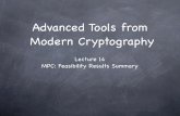 Advanced Tools from Modern Cryptographymp/teach/advcrypto/f17/slides/14.pdfAdvanced Tools from Modern Cryptography Lecture 14 MPC: Feasibility Results Summary