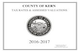 2016-2017 - Kern County Auditor-Controller-County Clerk · COUNTY OF KERN 2016-2017 TAX RATES & ASSESSED VALUATIONS Compiled by the Office of Mary B. Bedard, CPA Auditor-Controller-County