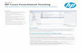 HP Lean Functional Testing - ResultsPositive for image placement At a glance HP Lean Functional Testing (LeanFT) is a powerful yet lightweight functional testing software solution