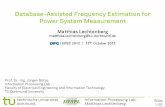 Database-Assisted Frequency Estimation for Power System Measurement ·  · 2014-10-28Database-Assisted Frequency Estimation for Power System Measurement ... Minimizes cost function