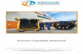 Business Capability Statement - Absolute Enterprises€™s Only Locally owned Engineering Company backed by a cooling solutions business Oakstripe Pty Ltd T/A Absolute Enterprises