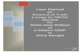 Service for State-wise Rollout of e-District MMP in … Manual On Renewal of Trade License by NKDA Service For State-wise Roll Out of e-District MMP in West Bengal Prepared By: TCS