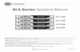 XLS Series Operation Manual - B&H Photo Videostatic.bhphotovideo.com/lit_files/85045.pdf · XLS 2500 XLS Series Operation Manual ... 2008 Limits for Harmonic Current ... Now press