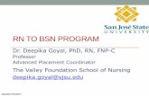 RN TO BSN PROGRAM - San Jose State University to BSN... ·  · 2017-09-12RN TO BSN PROGRAM Updated 9/11/2017 ... Nursing 128 (Research, ... Valley Foundation School of Nursing Application
