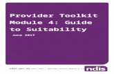 provider Toolkit Module 4: Guide To Suitability - Ndis · Web viewThe Guide to Suitability (Module 4) provides information to assist providers to understand their quality, safeguards