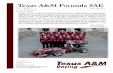 Texas A&M Formula SAE - Squarespace · Formula SAE 2017 VOL. 1, ... quieting the exhaust, ... and are incredibly excited to see another student design project go from the