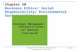 Chapter 10 Business Ethics - University of Nevada, Las …faculty.unlv.edu/amiller/slides/david_sm13… · PPT file · Web view · 2010-06-02Chapter 10 Business Ethics/ Social Responsibility