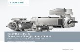 SIMOTICS low-voltage motors - w3app.siemens.com · Low-voltage motors for line and frequency converter operation Motion control motors DC motors High-voltage ... Rotary axes with