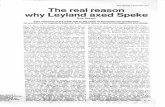 “The Real reason why Leyland Axed Speke” - Huw Beynon 26 May 1978, British Leyland's speke No. 2 plant in Liverpool closed down. The last TR7 had rolled off the assembly line.