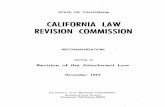 CALIFORNIA LAW REVISION COMMISSION · Stanford Law School Stanford, California 94305 . ... The California Law Revision Commission was directed by ... Turnover Order for Documentary