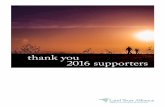 thank you2016 supporters - s3.amazonaws.coms3.amazonaws.com/landtrustalliance.org/2016Donor... · Mayo Lykes Susan Traylor Lykes Bradford S. Marshall Will Martin Mary McFadden, J.D.