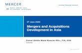9th June 2009 Mergers and Acquisitions Development in … · Mergers and Acquisitions Development in Asia ... CIMB Niaga is a merge of Bank Niaga and Bank Lippo in Indonesia.