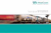 Consulting Transport & Logistics - HaCon€¦ ·  · 2014-10-14as railway companies, shipping agents, institu-tions and associations. ... for and negotiating project funding, coordi-nating