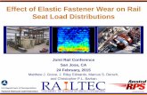 Effect of Fastener Wear on Rail Seat Load Distributions ... · Effect of Fastener Wear on Rail Seat Load Distributions Slide 6 ... 5 MGT of traffic and 3 clip reapplications ... (162