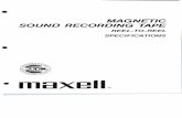MAGNETIC SOUND RECORDING TAPE - American …lcweb2.loc.gov/master/mbrs/recording_preservation/manuals...TESTING PROCEDURE FOR MAGNETIC SOUND RECORDING TAPE GENERAL Reference Tape Reference