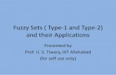 Fuzzy Sets ( Type-1 and Type-2) and their Applications · Fuzzy Sets ( Type-1 and Type-2) and their Applications Presented by Prof. U. S. Tiwary, IIIT Allahabad ... •Fuzzy logic,