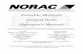 Portable Multiple Animal Scale Operator’s Manual · Portable Multiple Animal Scale Operator’s Manual Canada NORAC Systems International Inc. ... For any other operation of the