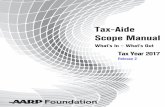 Tax-Aide Scope Manual ·  · 2017-12-12Tax-Aide Scope Manual Tax Year 2017 Release 2 What's In – What's Out æ ï ï E } À u î ì í ó W P í } ...