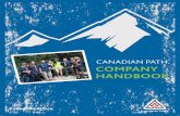 CANADIAN PATH COMPANY HANDBOOK - Scouts Canada · COMPANY HANDBOOK Canadianpath.ca ... leadership experience in Venturing. ... will be pursued as part of an Expedition Team. Planning