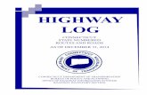 HIGHWAY LOG - Connecticut · highway . log. connecticut. state numbered. routes and roads. as of december 31, 2014. connecticut department of transportation. bureau of policy and