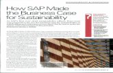 SUSTAINABILITY & INNOVATION How SAP Made the Business Case · SUSTAINABILITY & INNOVATION How SAP Made the Business Case for Sustainabiilty As SAP's first-ever chief sustainability