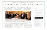R I RHODE ISLAND TAX NEWS Website/TAX/newsletter/Rhode Island Division of...T he Rhode Island Gen-Inside: eral Assembly has ap-proved the most sweeping changes to the corporate tax