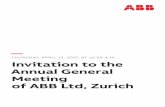 Invitation to the Annual General Meeting of ABB Ltd, Zurichnew.abb.com/docs/default-source/investor-center-docs/annual... · Invitation to the Annual General Meeting of ABB Ltd, ...