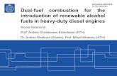 KTH ROYAL INSTITUTE Dual-fuel combustion for the …€¦ ·  · 2017-10-13introduction of renewable alcohol fuels in heavy-duty diesel engines ... • Project partners: ... Dual-fuel