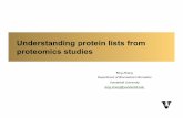 Understanding protein lists from proteomics studiesbioinfo.vanderbilt.edu/zhanglab/lectures/BCHM352_2014_zhang2.pdf · Understanding protein lists from proteomics studies ... ( ...