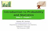Introduction to Probability and Statisticsasarhan/stat 2060/Ch2.pdf · Introduction to Probability and Statistics Slides 2 –Chapter 2 Ammar M. Sarhan, asarhan@mathstat.dal.ca Department