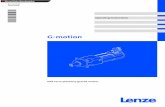 G-motion - lenze-ru.com · G-motion GPA ... Checkdrive-machine assignment Motorrunning, gearbox at standstill ... Damage in the gearbox or motor Contact Lenze Service