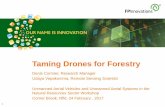 Taming Drones for Forestry - CIF-IFC · Taming Drones for Forestry 1 ... No over-flight of persons ... 1 ha Ortho CIR mosaic Single trees Species group Free -to Grow