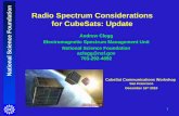 Radio Spectrum Considerations National Science Foundation ...mstl.atl.calpoly.edu/.../NSF_comm/20101216_parc55/2_NTIA_Clegg.pdf · National Science Foundation 1 Andrew Clegg. ...