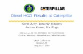Diesel HCCI Results at Caterpillar - Department of Energy · Diesel HCCI Results at Caterpillar Kevin Duffy, ... Caterpillar Engine Research ... Performance/Emissions Data