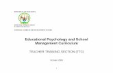 Educational Psychology and School Management Curriculum o… · 1 REPUBLIC OF RWANDA MINISTRY OF EDUCATION P.O.BOX 622 KIGALI NATIONAL CURRICULUM DEVELOPMENT CENTRE Educational Psychology