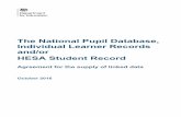 The National Pupil Database, Individual Learner Records ... · The National Pupil Database, Individual Learner Records and/or . HESA Student Record . Agreement for the supply of linked